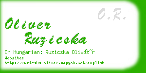 oliver ruzicska business card